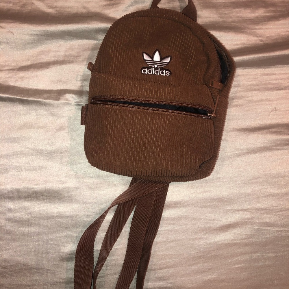 Adidas Originals Brown Corduroy Backpack (small)
